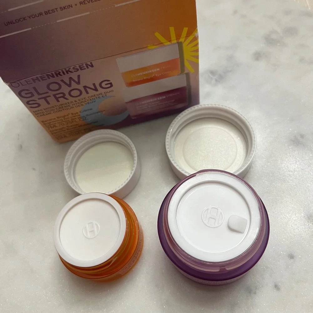 Ole Henriksen Travel Set Glow Strong Mini Moisturizer Eye Creme Duo Skincare New